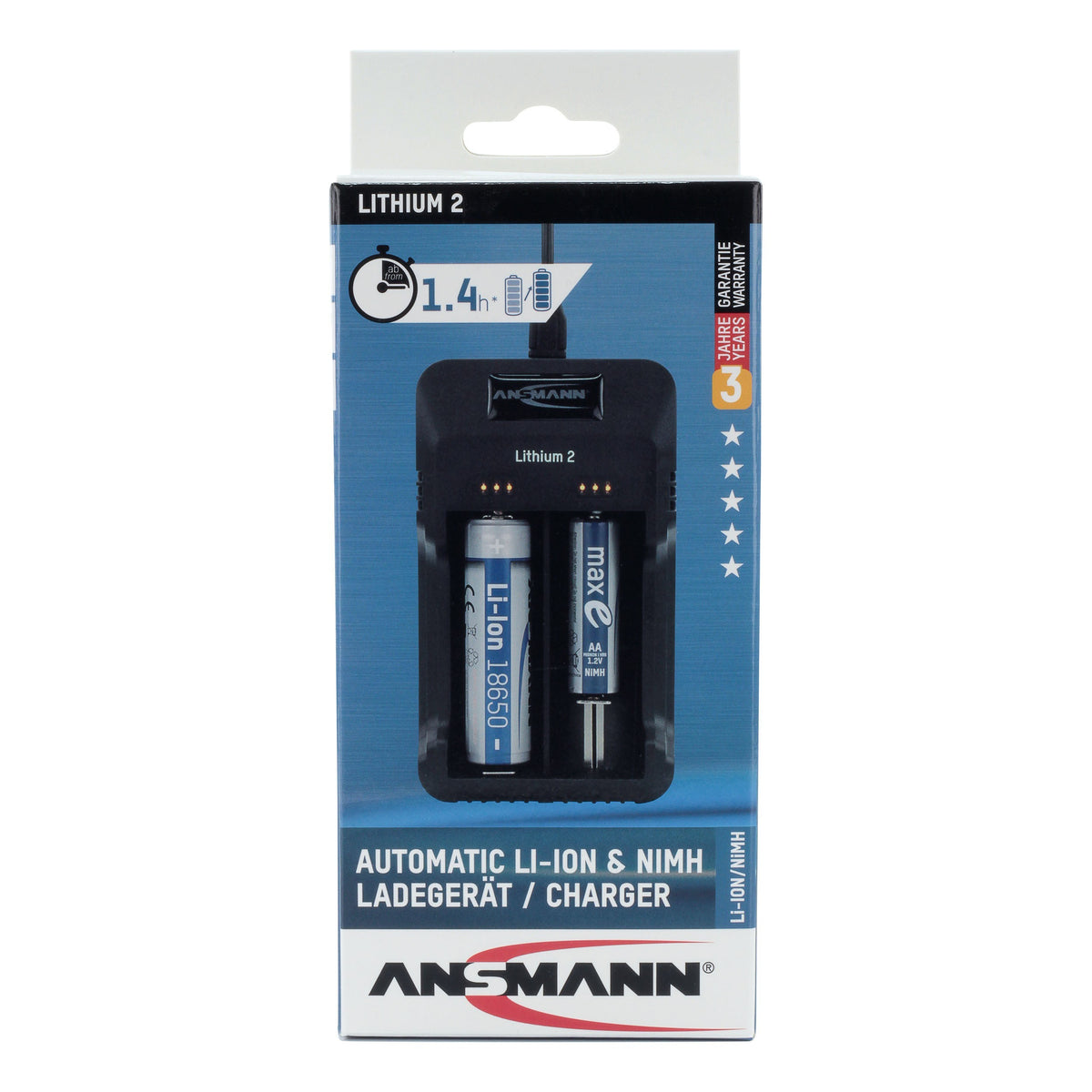 Ansmann Automatic Li_ion en NiMh lader