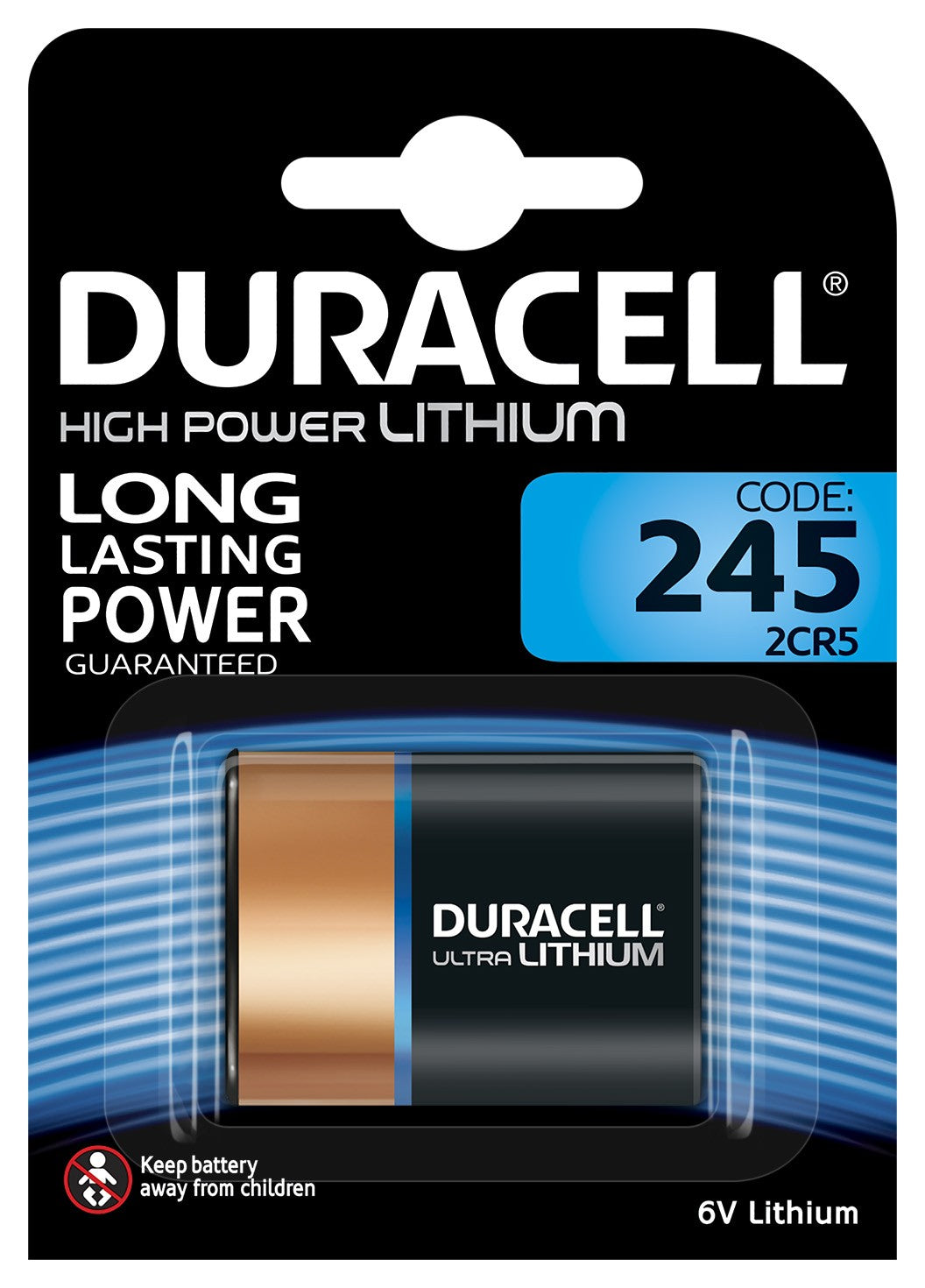 Duracell DL245 2CR5 Lithium 6 volt blister 1