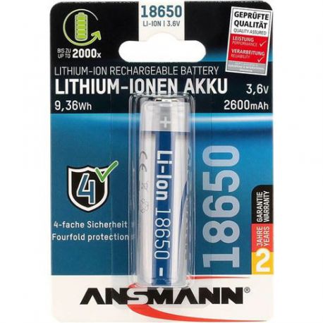 Ansmann Protected Li-Ion 18650 accu 3,7V-3500mAh