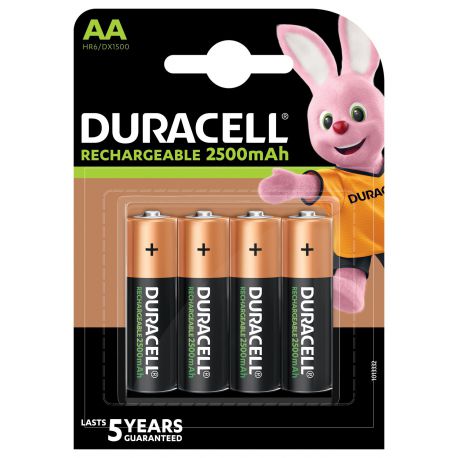 Duracell DX1500 AA NiMh Stay Charged 2500mAh blister 4