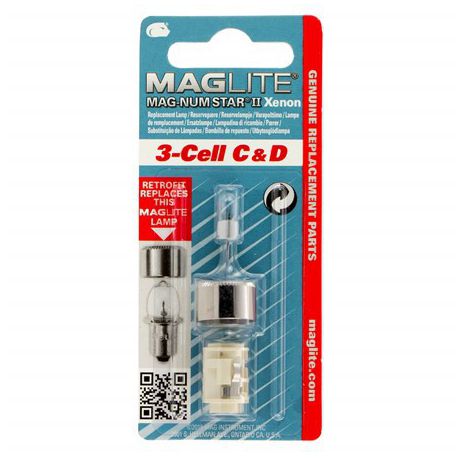 Maglite Xenon vervangingslamp 3D 1 op blister