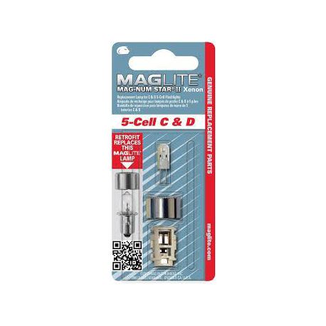 Maglite Xenon vervangingslamp 5D 1 op blister