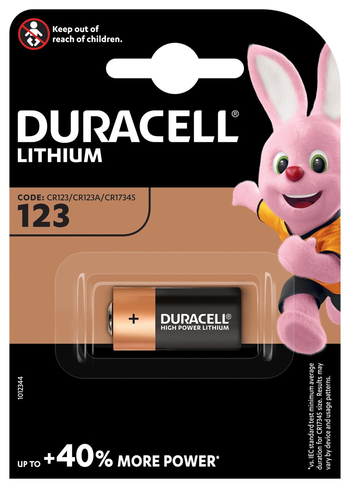 Duracell DL 123 Lithium 3 volt blister 1