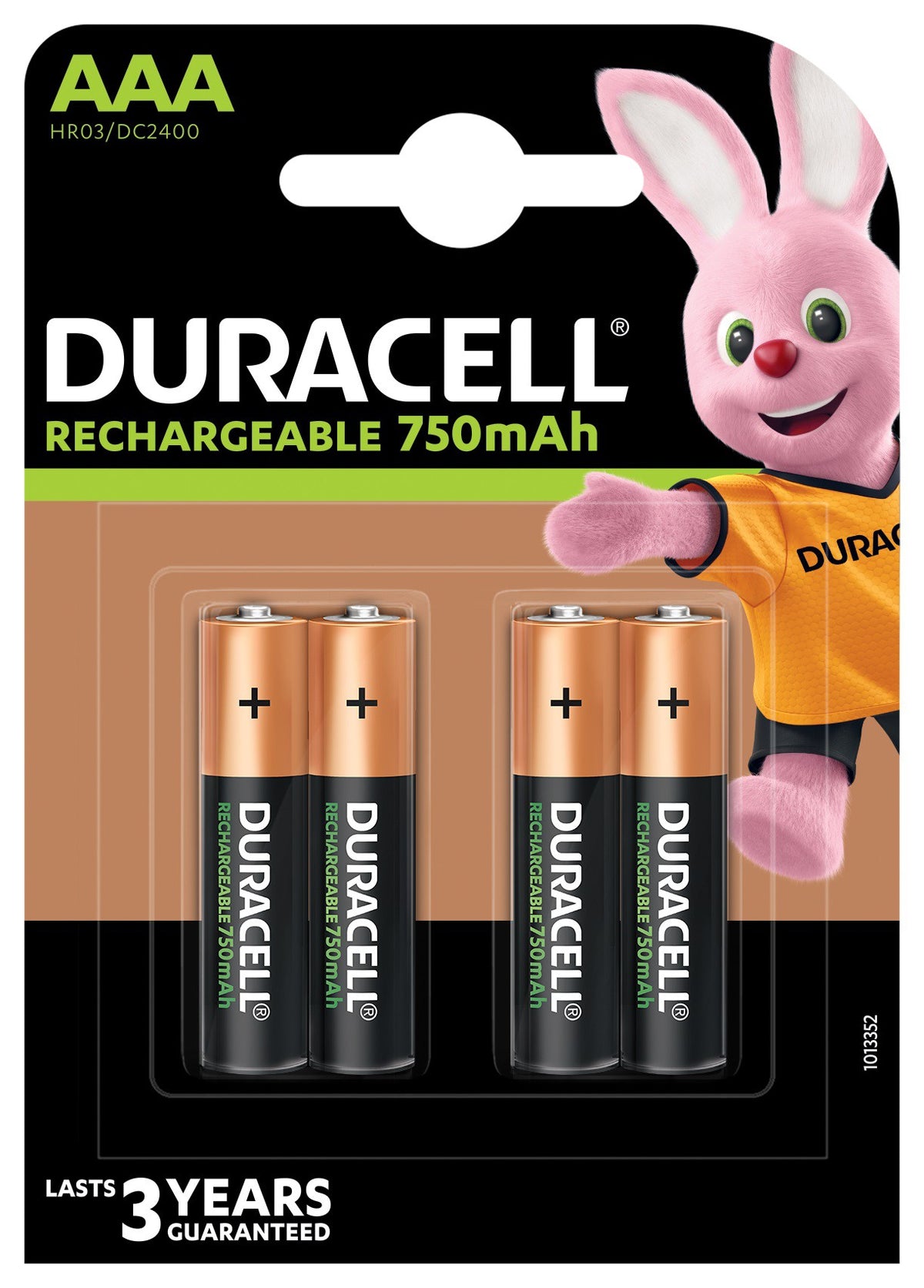 Duracell HR03 AAA 750mAh NiMh blister 4