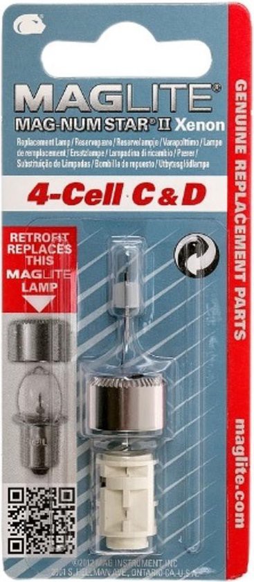 Maglite Xenon vervangingslamp 4D 1 op blister