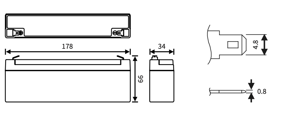 Panasonic LC-R122R2PG 12.0V-2200mAh