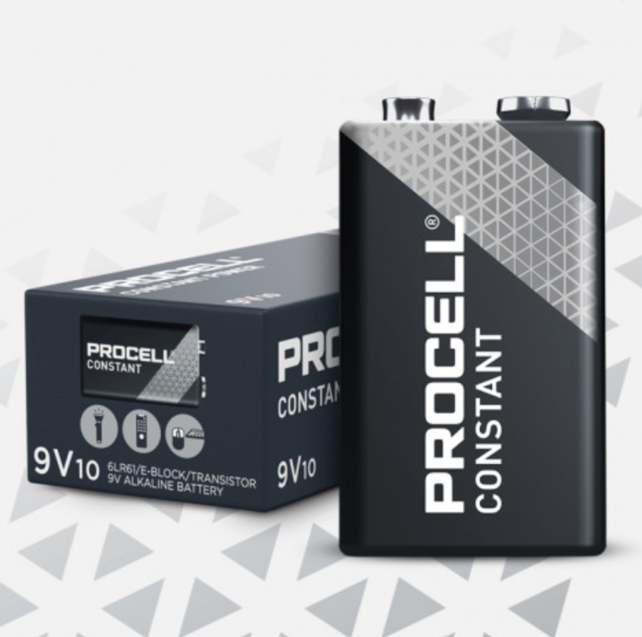 Procell Constant 6LR61/9,0 volt made by Duracell 10 stuks