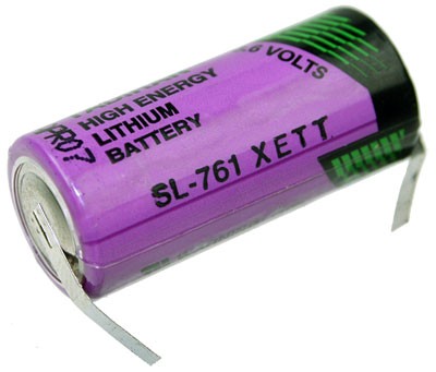 Tadiran lithium 3.6V 2/3AA SL761/T met soldeerlippen