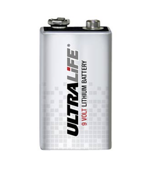 Ultralife Lithium 6FR61 U9VL 9 volt t.b.v. oa. rookmelders